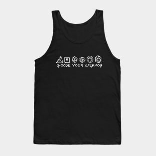 Choose Your Weapon Gaming Dice Tank Top